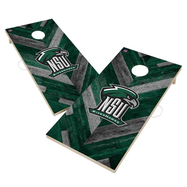 slide 2 of 6, Northeastern State Riverhawks Cornhole Board Set 16 Years and Up