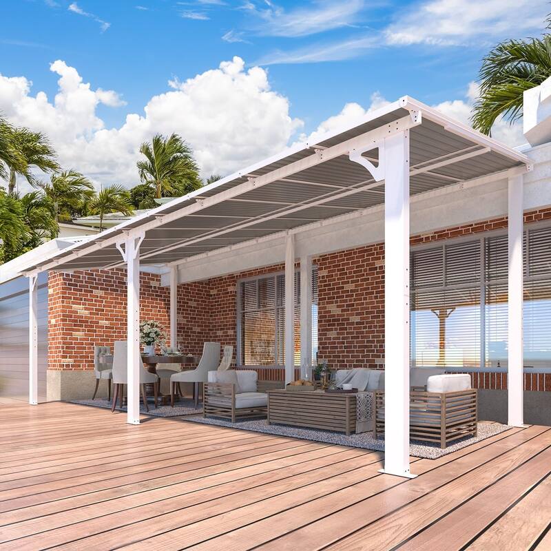 AECOJOY Wall Mounted Gazebos Pergola Gazebo Awnings for Backyard