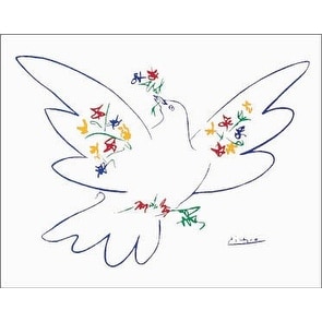 ''Dove of Peace - Blue'' by Pablo Picasso Huntington Graphics Art Print (22 x 28 in.)