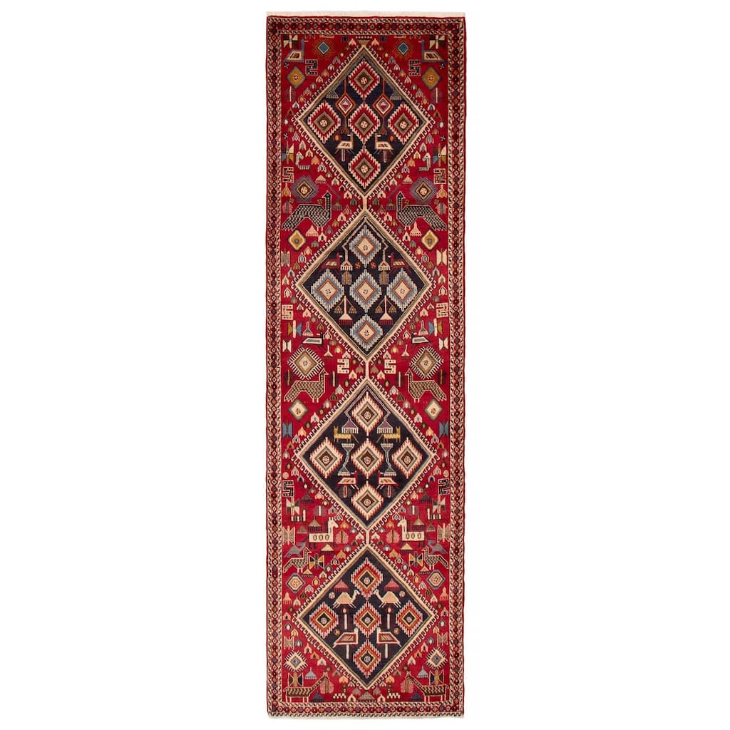 ECARPETGALLERY Hand-knotted Konya Anatolian Red Wool Rug - 3'1 x 10'11