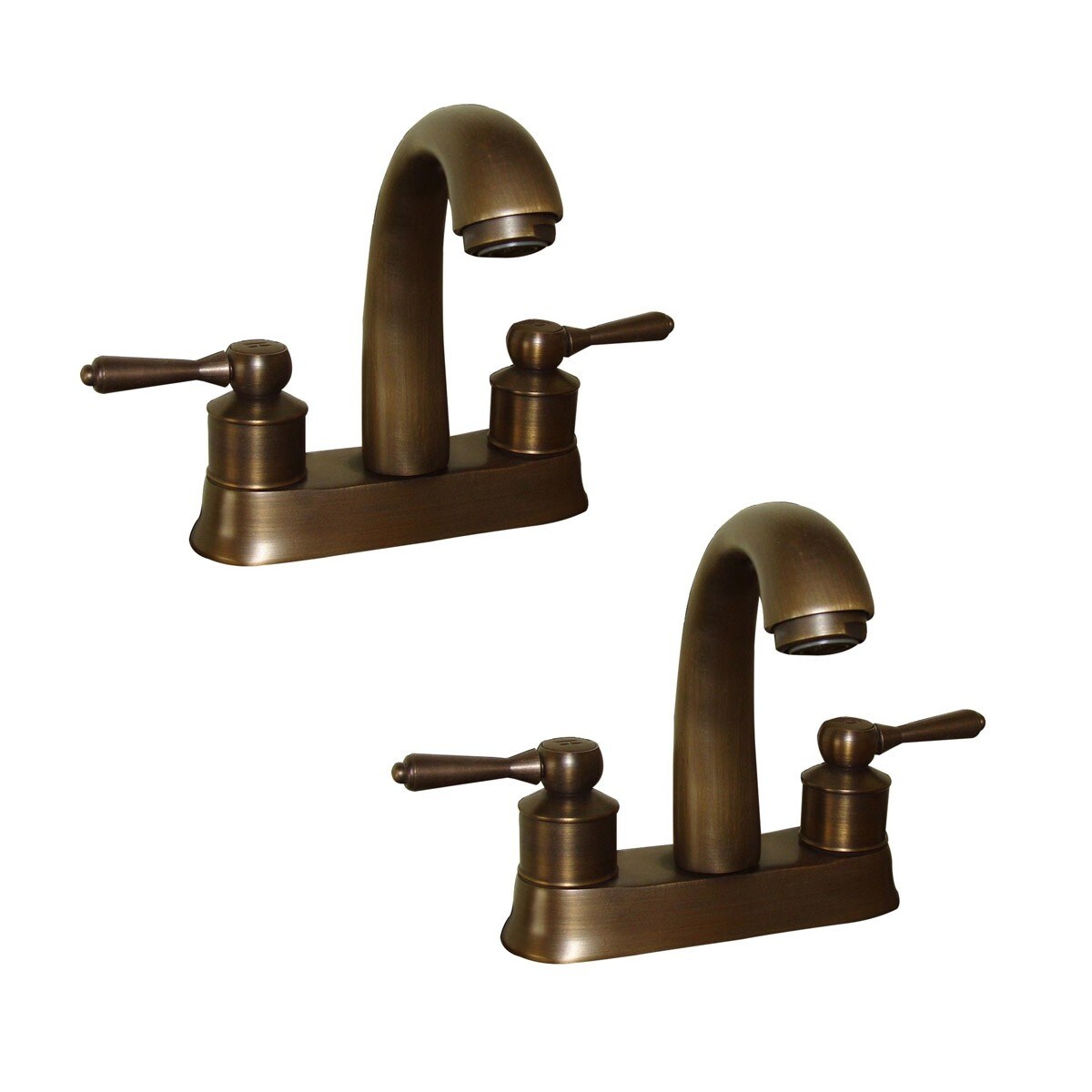 Shop Faucet Antique Brass Classic Bathroom Sink Centerset 2 Lever