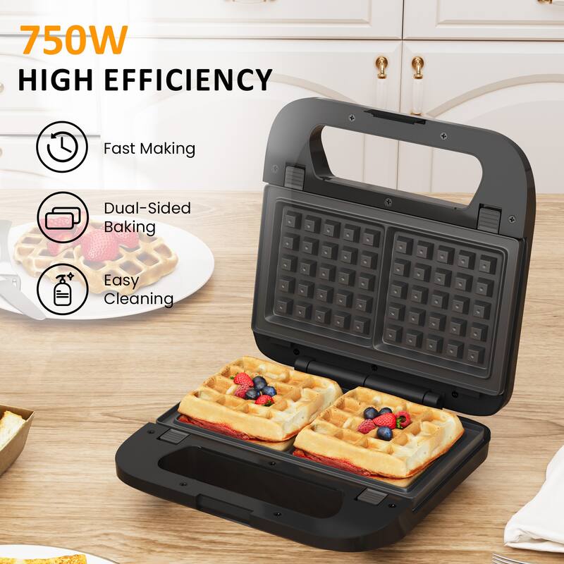 3 in 1 Electric Waffle, Grill & Sandwich Maker - N/A