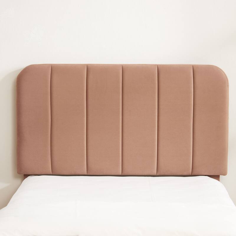 Kids Bed Frame, Height Adjustable Upholstered Bed, Twin Size Bed Set of 2