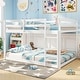 preview thumbnail 12 of 18, Costway Full Over Full Bunk Bed with Full-length Guardrails & White