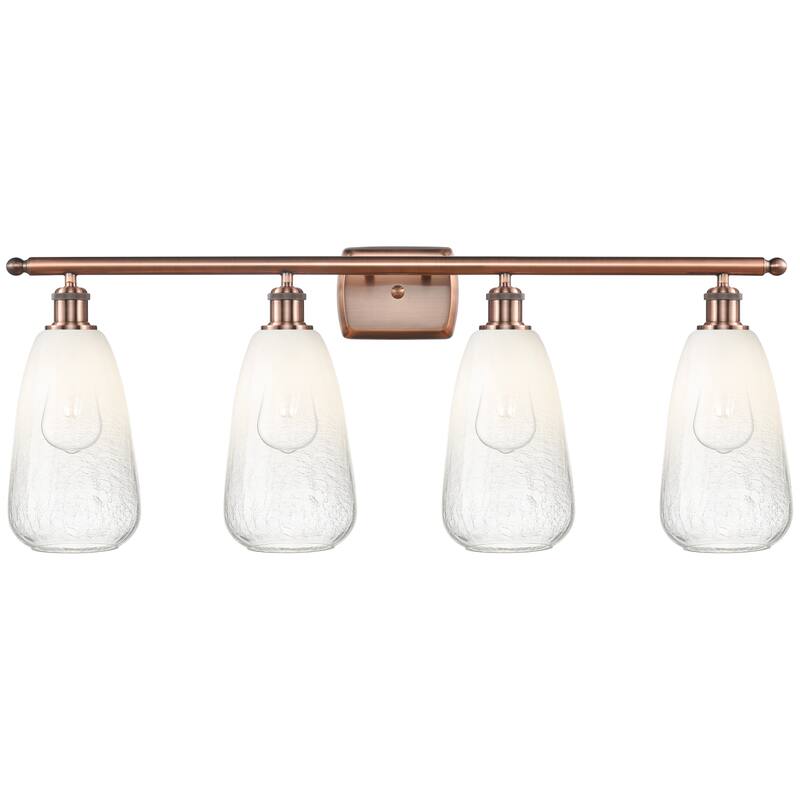Innovations Lighting Endless Possibilities Ballston - Brookhaven Almond - 4 Light 36" Bath Vanity Light - Antique Copper/Opal