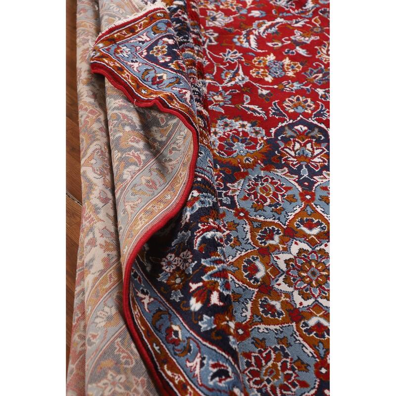 Traditional Red Kashan Turkish Area Rug Oriental Machine-Made Carpet - 9'9" x 12'11"