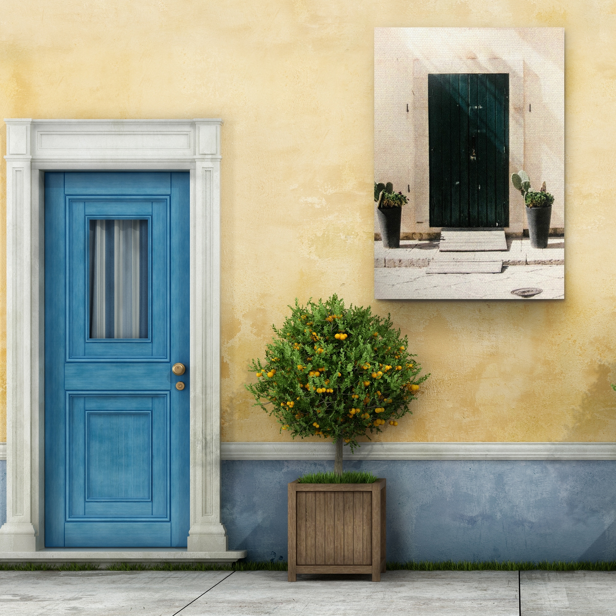 American Art Decor Desert Door Photo Outdoor Canvas Art Decor Print 28 X 40