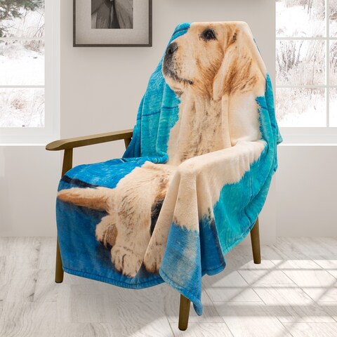 Premium Animal Throw Blanket 60in x 48in (Lab Puppy)