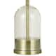 Glass Table Lamp - Brushed Gold Finish with White Linen Shade - On Sale ...