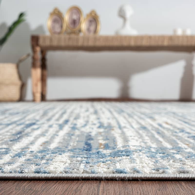 Lumina High-Low Pile Modern and Contemporary Abstract Strie Area Rug