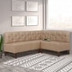preview thumbnail 2 of 31, Allard Upholstered/Faux Leather Modern Farmhouse Nook Bench Tan/FauxLeather