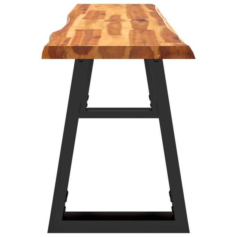 vidaXL Bench with Live Edge 63"/43.3"/55.1" Solid Wood Acacia