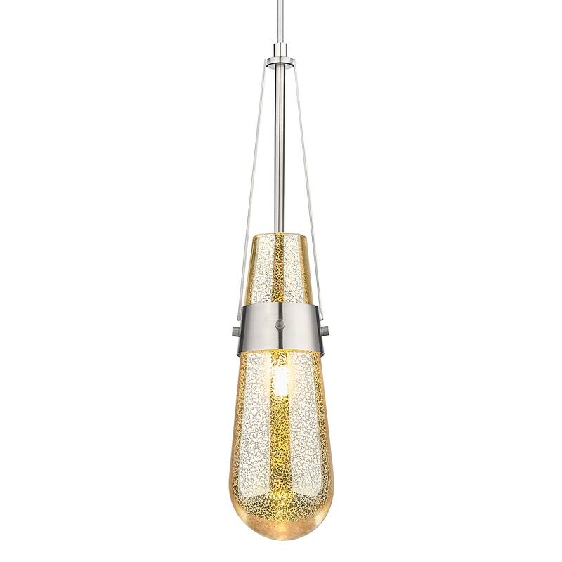 Innovations Lighting 452-1P-G452-4ME Milan 4" Wide Mini Pendant with - Satin Nickel