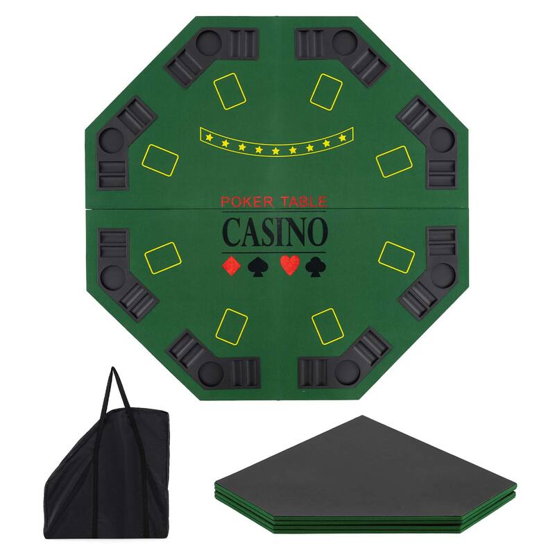 Costway 48" Poker Table Top - 8 Player Foldable Texas Holdem Poker - See Details