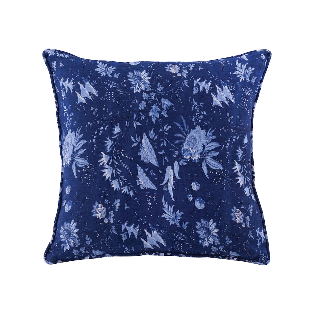20X20 Hand-Printed Reversible Pillow in 100% Linen - COVER ONLY