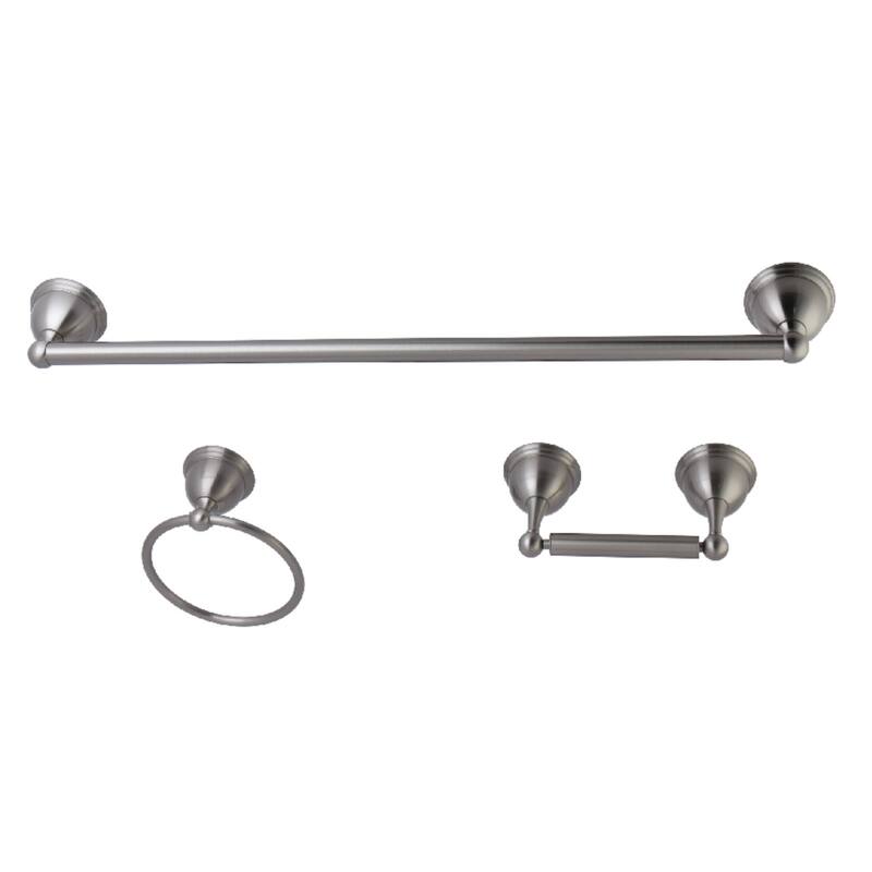 Restoration 3-Piece Bathroom Hardware - Brushed Nickel