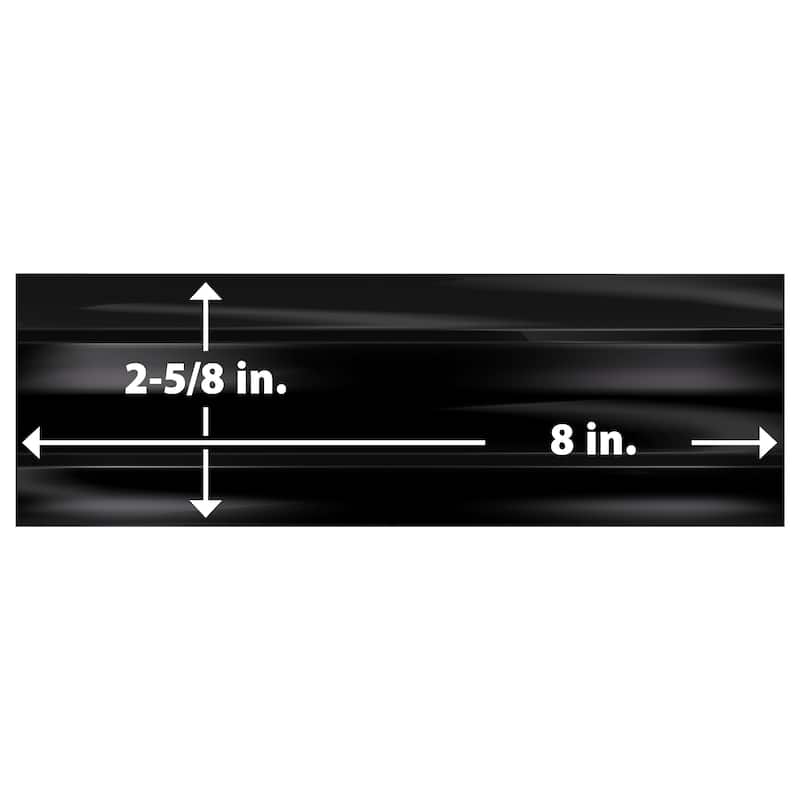 Merola Tile Crown Heights Maori Glossy Black 2-5/8" x 7-7/8" Ceramic Wall Tile