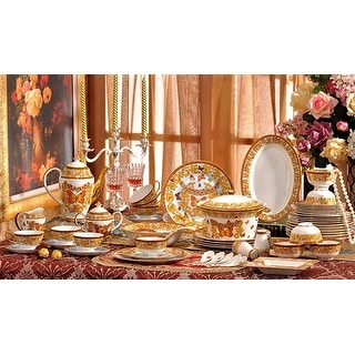 Luxury Design European Royal Butterfly Bone China Dinnerware Set