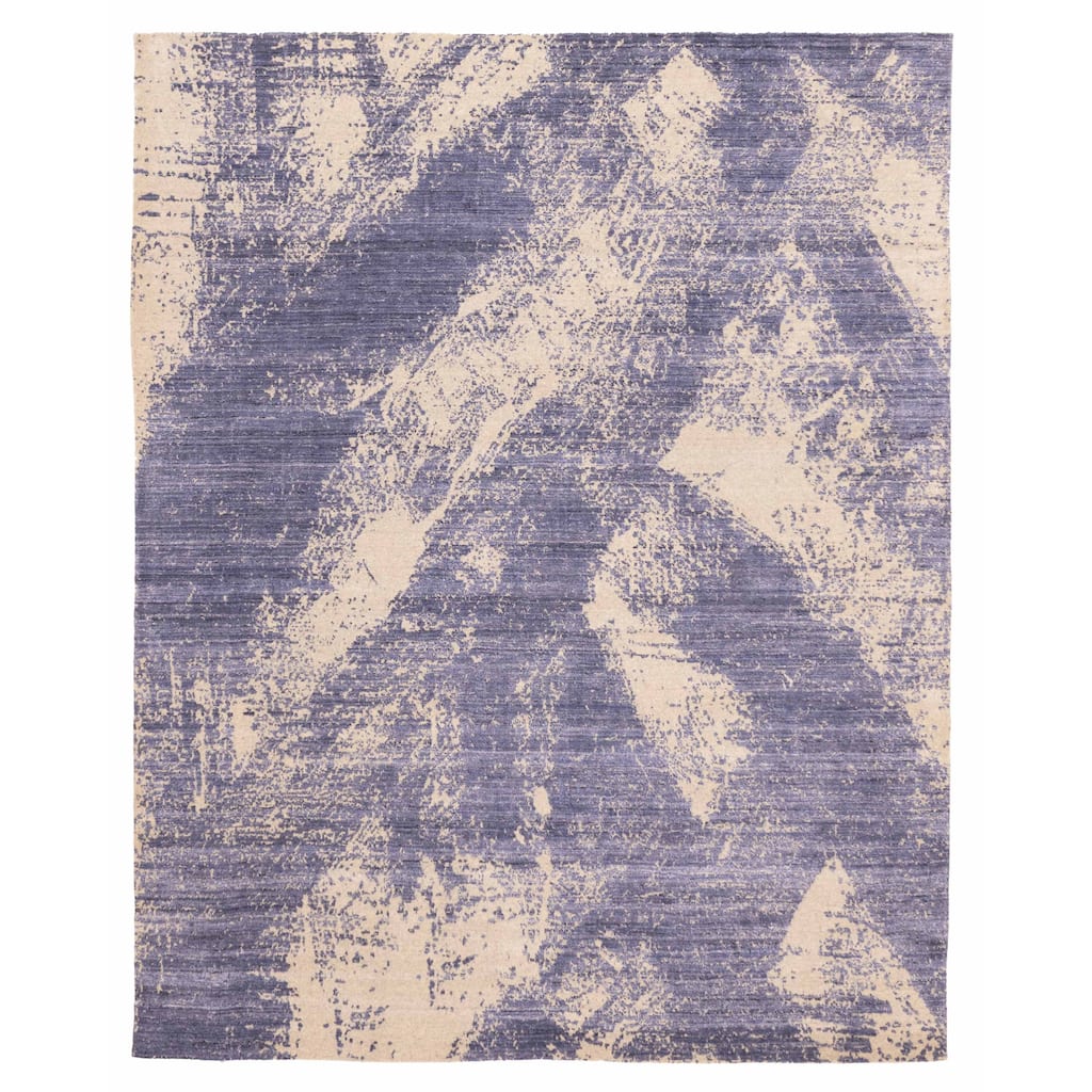 ECARPETGALLERY Hand Loomed Elysian Indigo Rug - 8'0 x 9'10