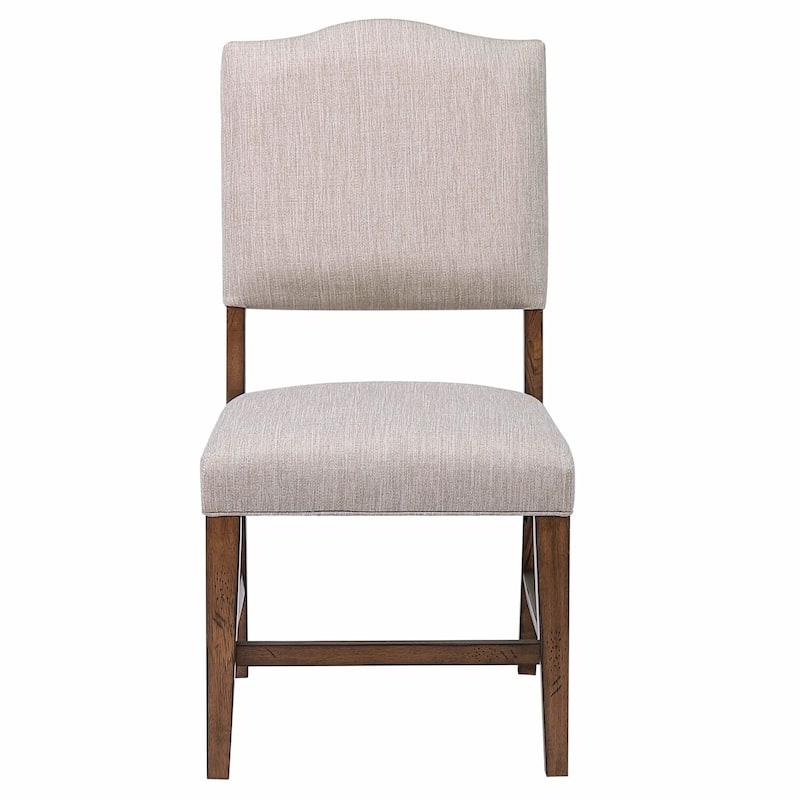 Upholstered Dining Chairs Set of 2 - Performance Fabric - Amish Brown - Modern Design