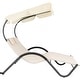 preview thumbnail 2 of 7, Sunnydaze Double Chaise Lounge with Canopy Shade and Headrest Pillows - Beige