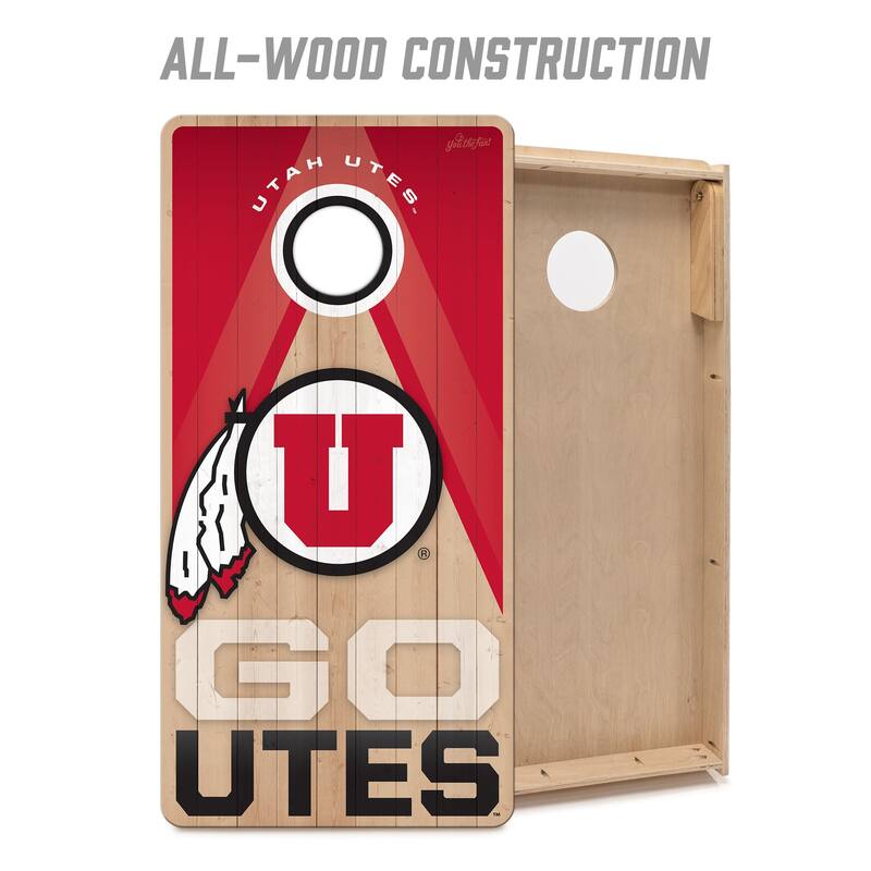 Utah Utes NCAA 2x4 Professional Cornhole Board Set