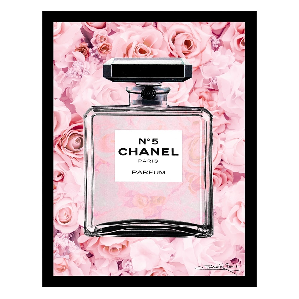 Download Bottle With Pink Chanel Logo Wallpaper