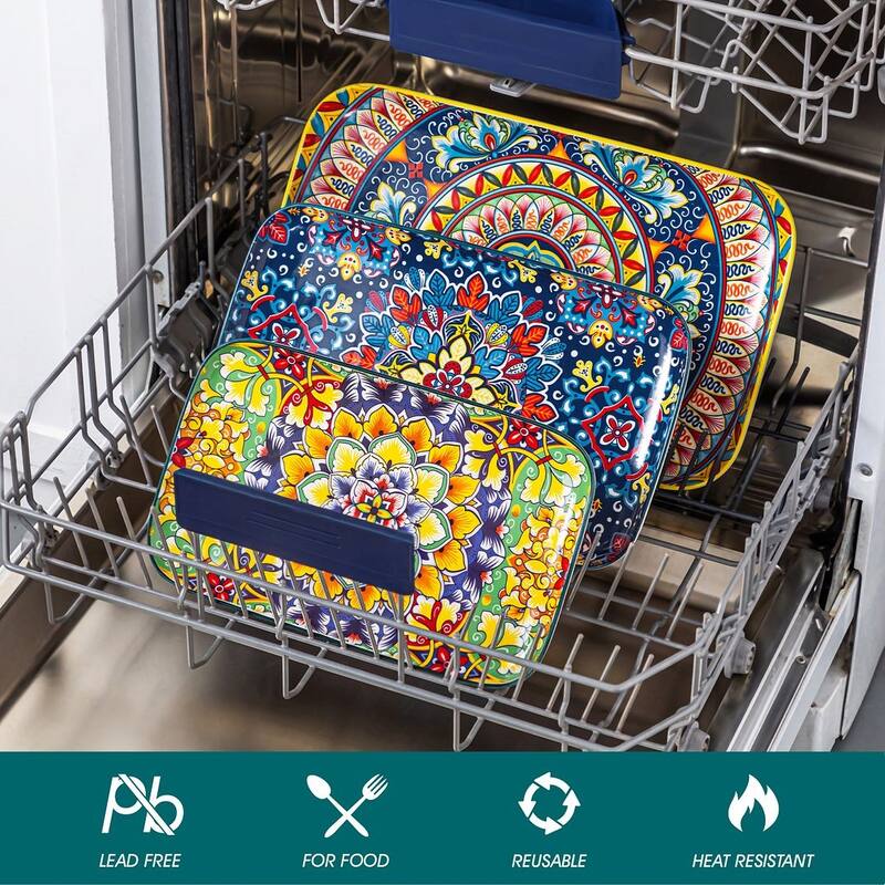 vancasso SIMI 3-Piece Bohemian Porcelain Sushi Serving Set