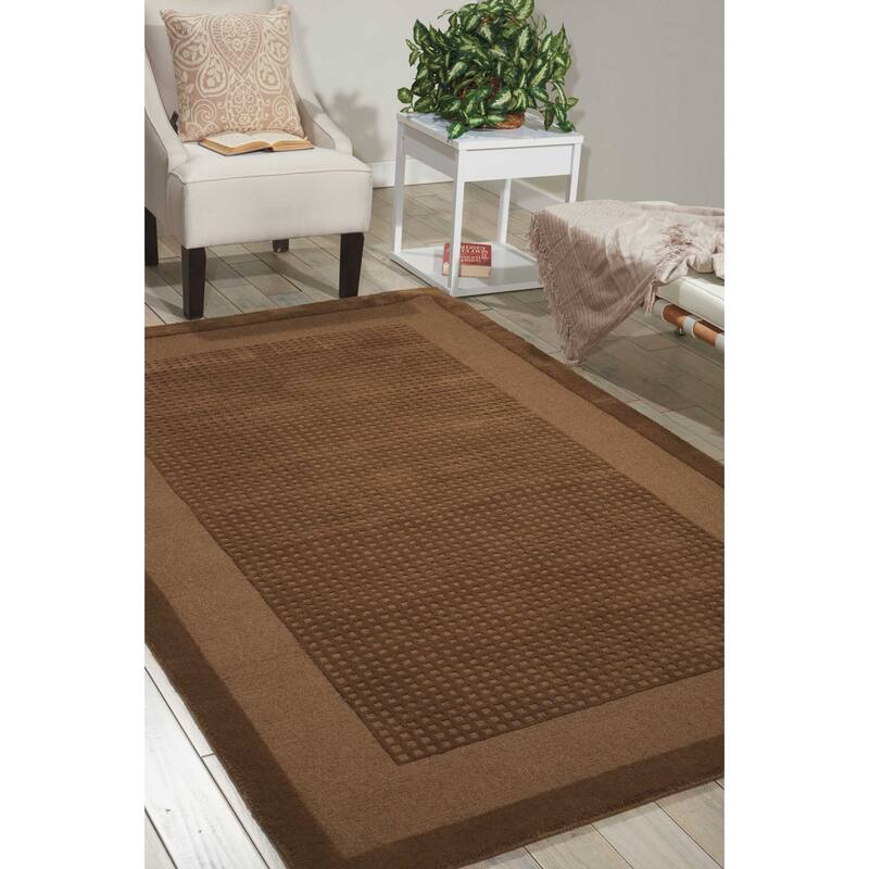 Nourison Westport Solid Border Hand-tufted Wool Area Rug