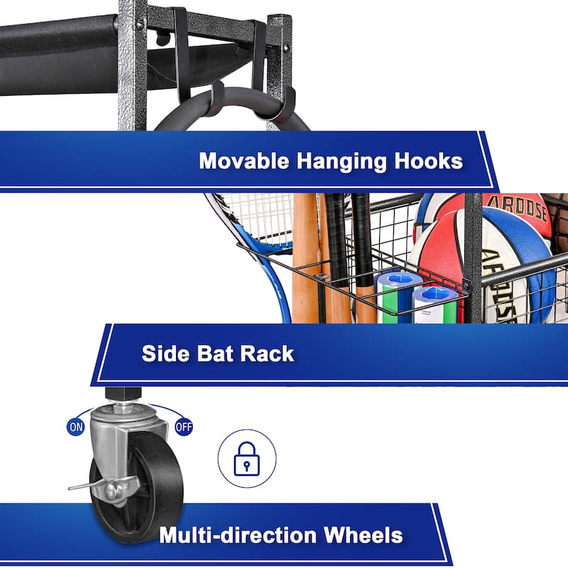 Sport Rack Sports Equipment Garage Organizer Sport Storage