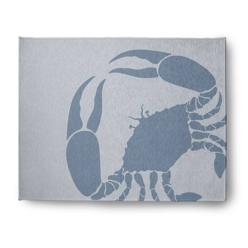 Crab Dip Nautical Chenille Rug - Dusty Smoke - 8' x 10'