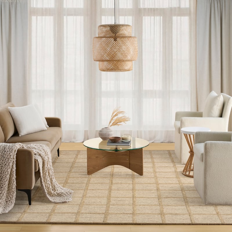 DKNY Pure Framework Indoor only Geometric Area Rug