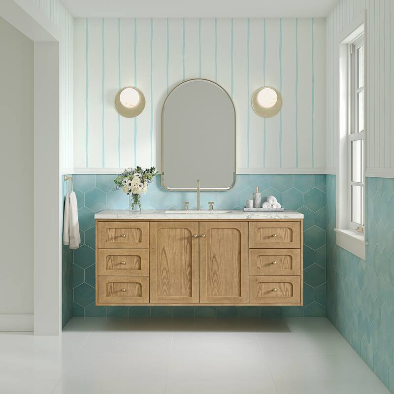 Laurent 60" Single Vanity, Light Natural Oak - 60S