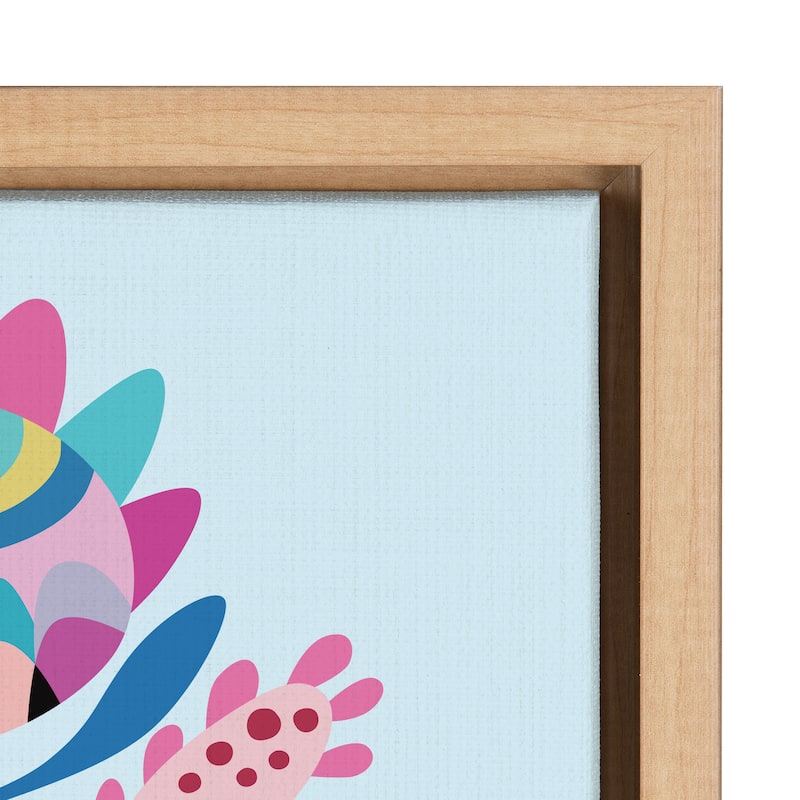 Kate and Laurel Sylvie Whimsical Floral Canvas by Rachel Lee