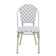 preview thumbnail 4 of 8, Furniture of America Portia French Metal Wicker Outdoor Bistro Chairs (Set of 2) - Set of 2