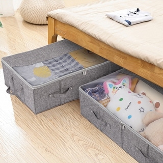 2 Pack Under Bed Storage Containers Large CapacityundefinedLinen Foldable Waterproof Storage Bins 32/54L - Bed Bath & Beyond