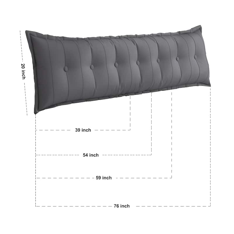 WOWMAX Large Body Pillow Back Rest Reading Pillow Lumbar Support Pillow