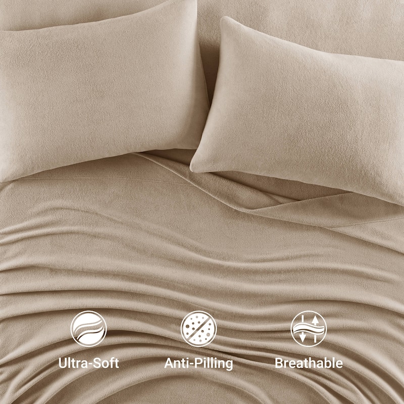 Madison Park Micro Fleece Bed Sheet Set