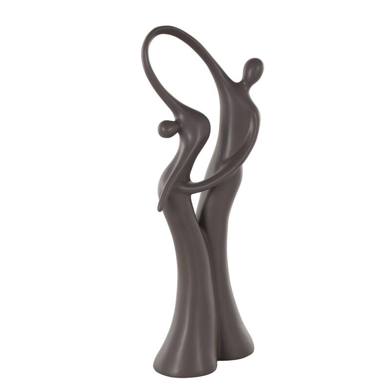 Black or White Ceramic Dancing People Decorative Sculpture