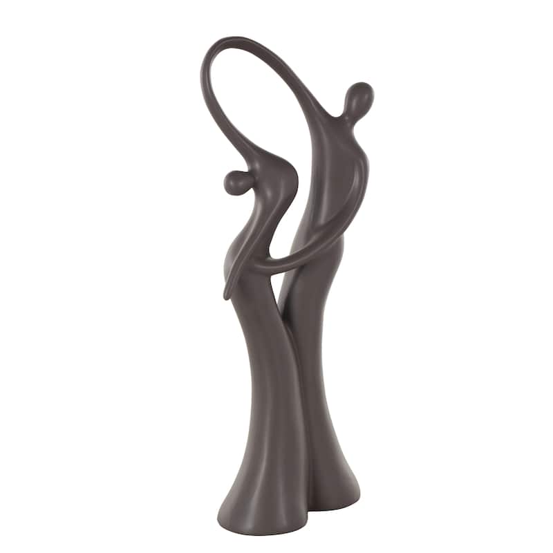 Ceramic Dancing People Decorative Sculpture - Black or White
