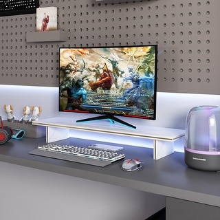 Computer Riser Monitor Stand White - Bed Bath & Beyond - 37397405