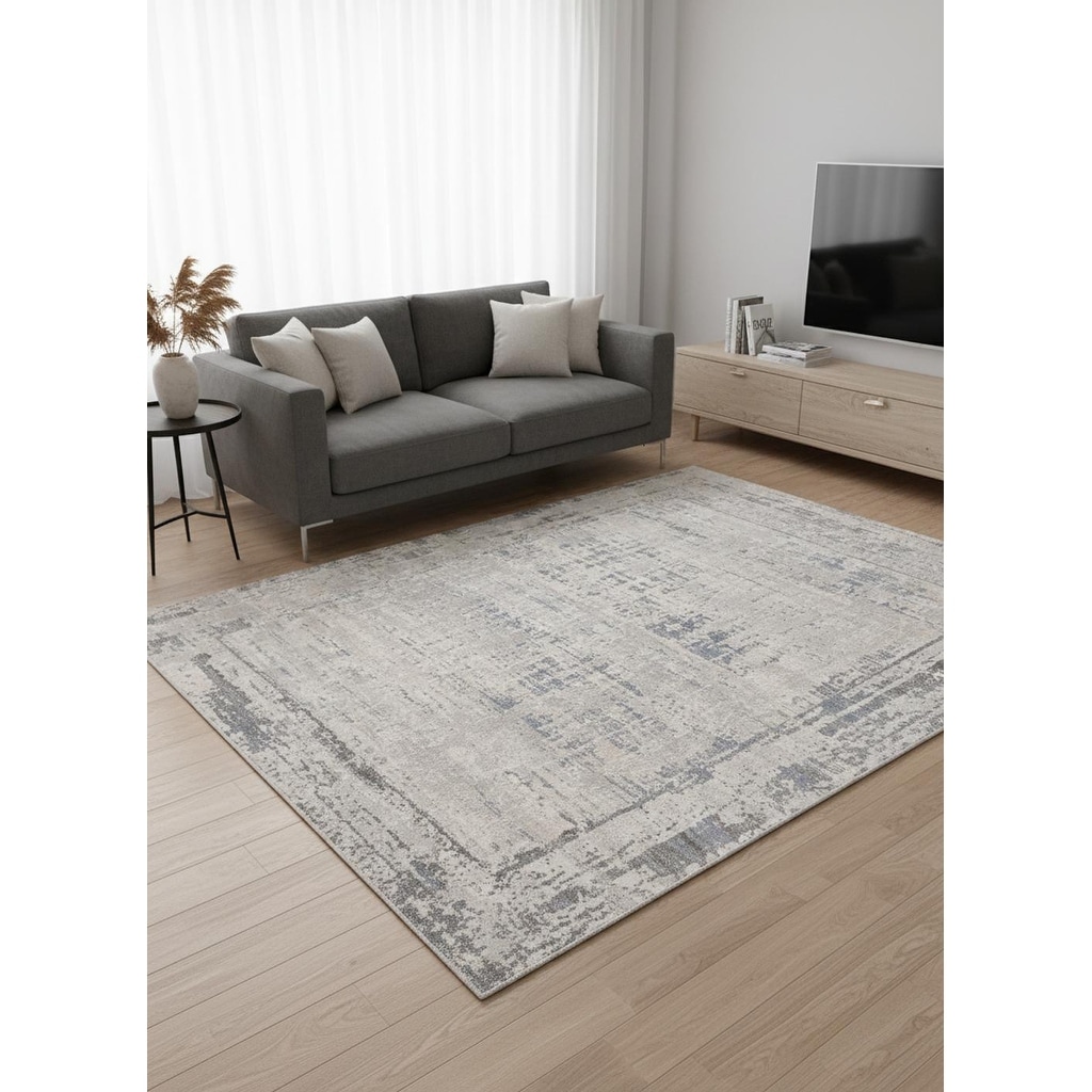 HomeRoots Abstract Modern Rectangle Area Rug - 5' X 8'