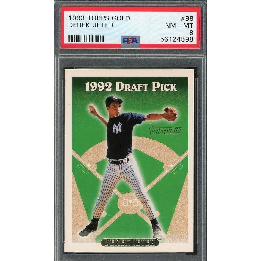 Derek Jeter 1993 Topps Gold Baseball Rookie Card RC #98 Graded PSA 8 - 8'6" x 11'6"