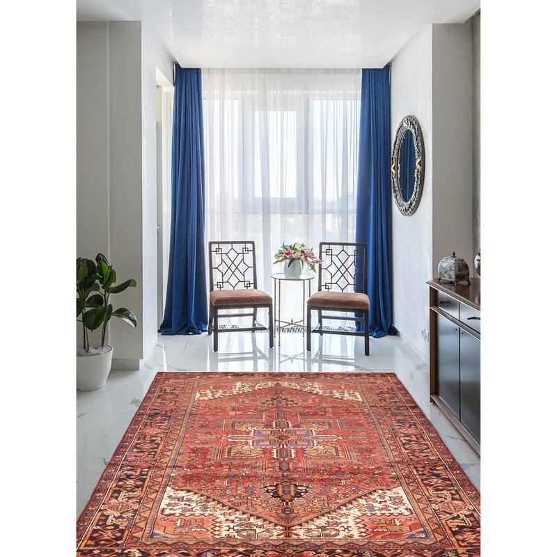 ECARPETGALLERY Hand-knotted Sarabi Dark Red Wool Rug - 8'4 x 11'1