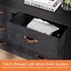 preview thumbnail 5 of 4, Wood Dresser for Bedroom with Fabric Drawer, Classic Storage Organizer