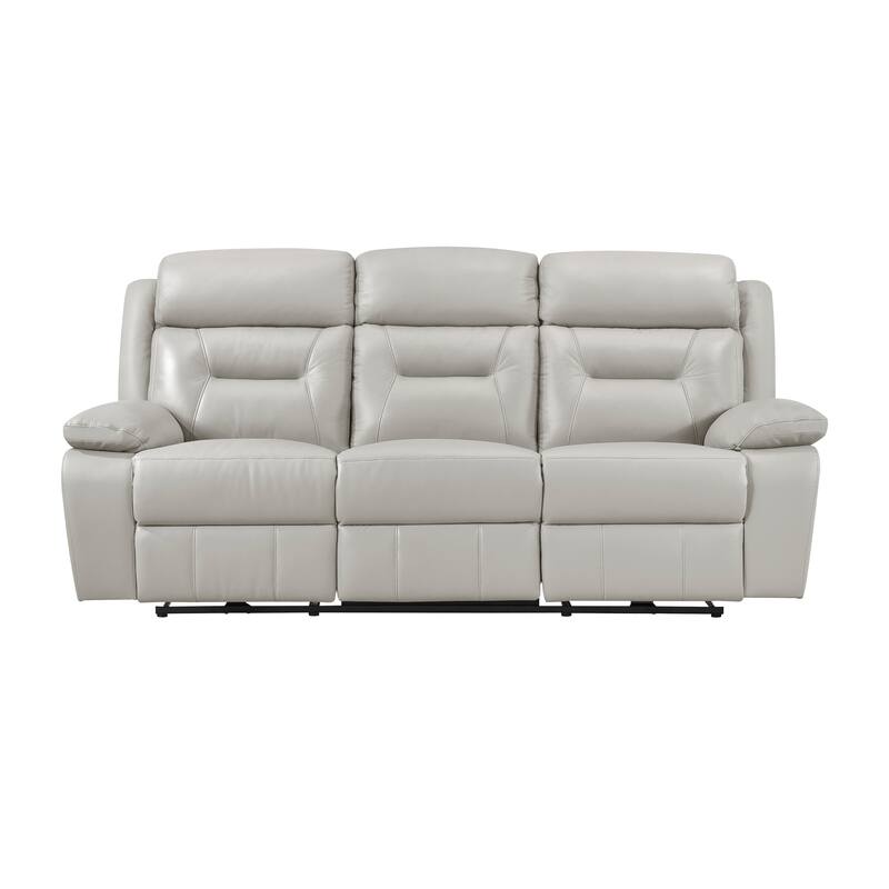 Garrey Leather 2-Piece Power Double Reclining Living Room Sofa Set