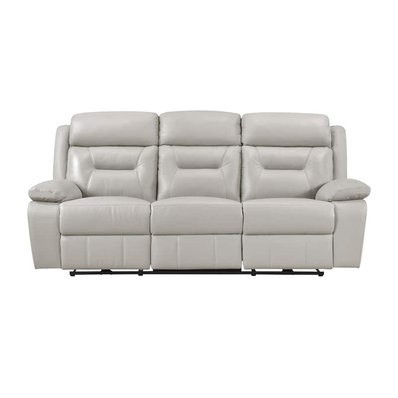 Garrey Leather 3-Piece Power Double Reclining Living Room Sofa Set