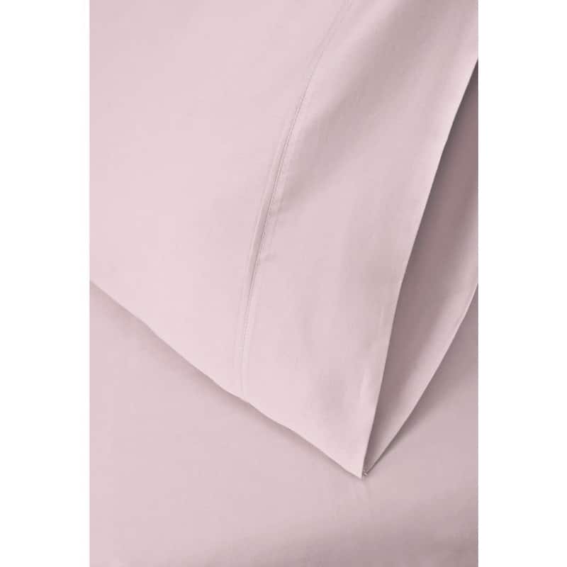 Superior Egyptian Cotton Solid Sateen Bed Sheet Set - King Pillowcase Set - Lilac