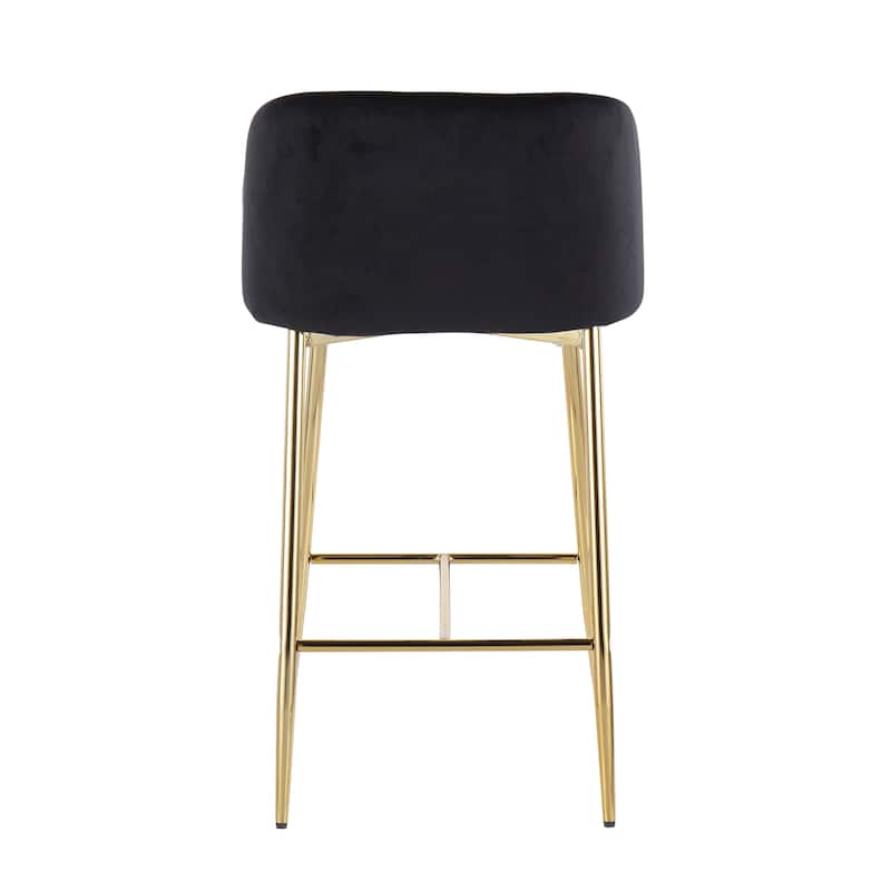 Silver Orchid Harding Velvet Counter Stool (Set of 2)