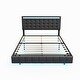 preview thumbnail 5 of 26, Floating Bed Frame with LED Lights and USB Charging,